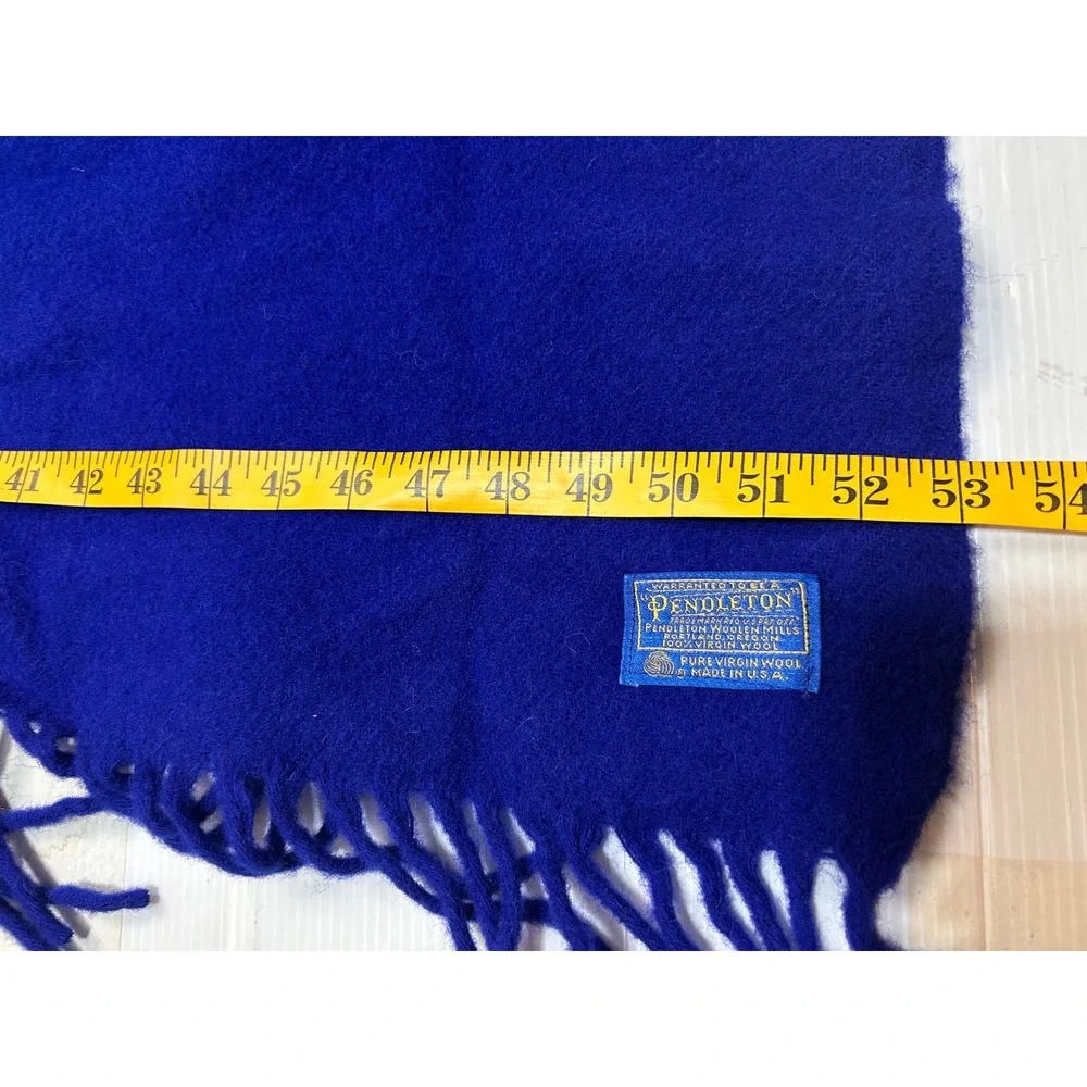 Vintage Pendleton Air Force Academy Blue Wool Blanket Throw USA Made 65x53